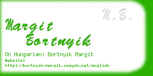 margit bortnyik business card